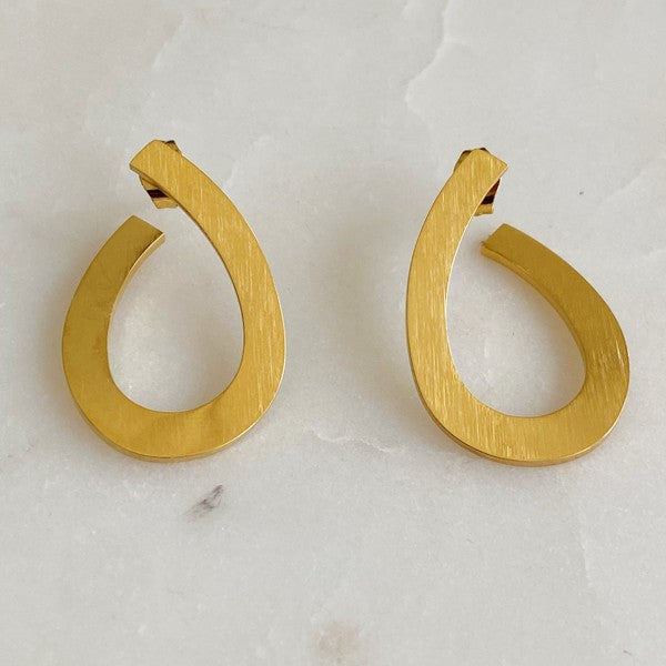 Gold geometric Hoop Earrings