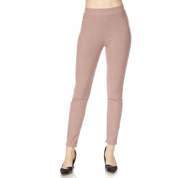 Denim Leggings - Ankle Length w/ Back Pockets J04