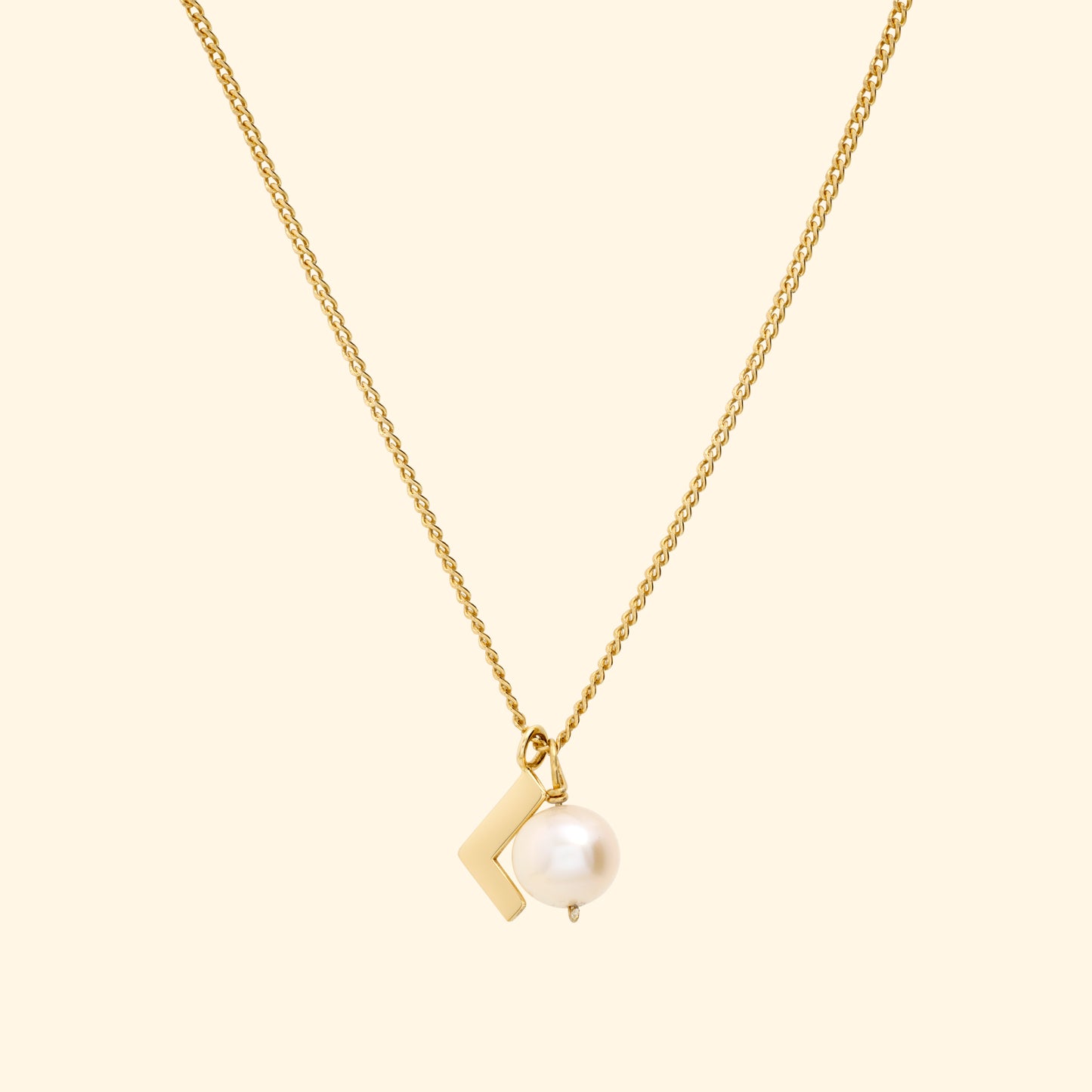 Initial necklace with charm