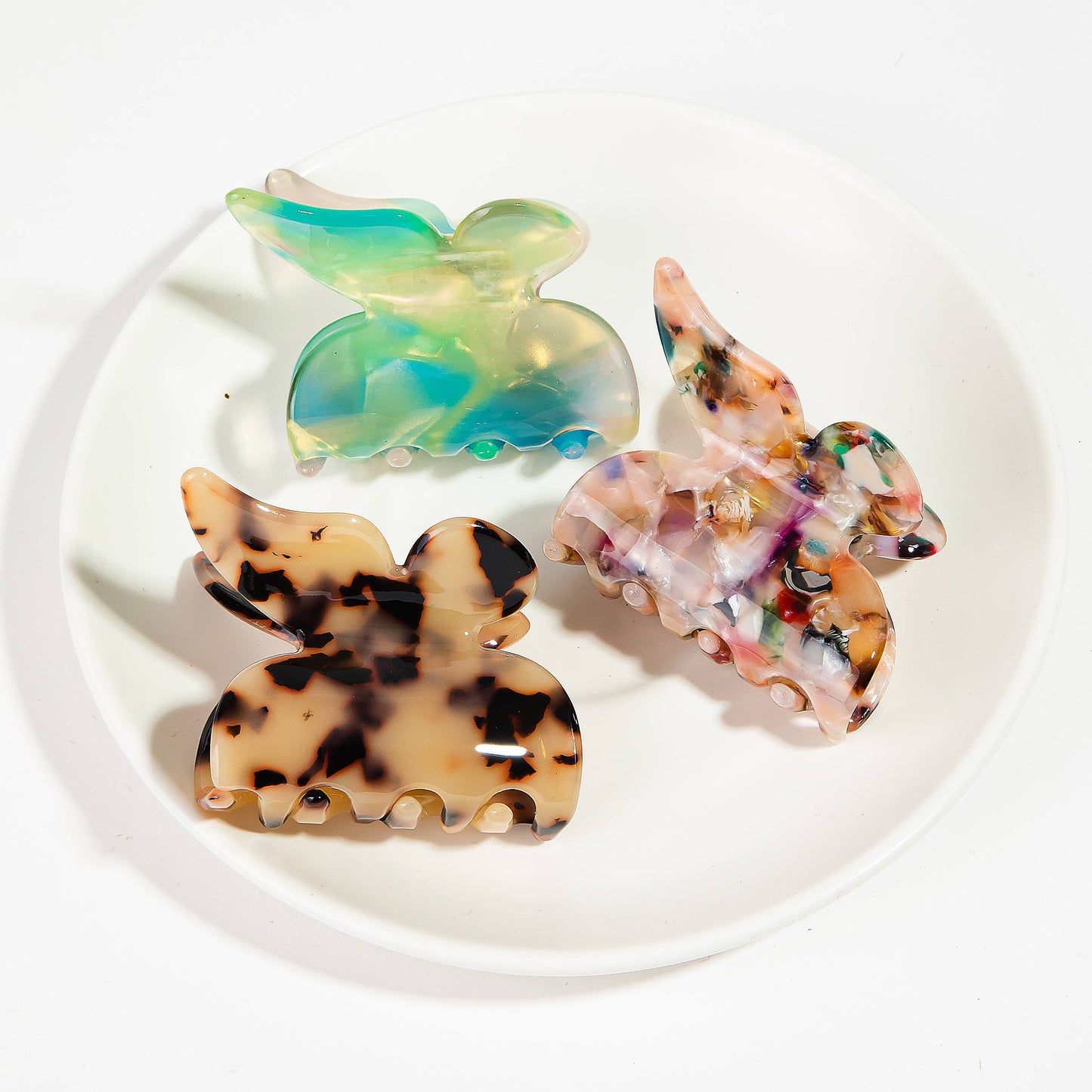 Three Piece Butterfly Hair Claw Set