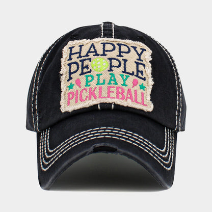 Happy People play Pickleball hat