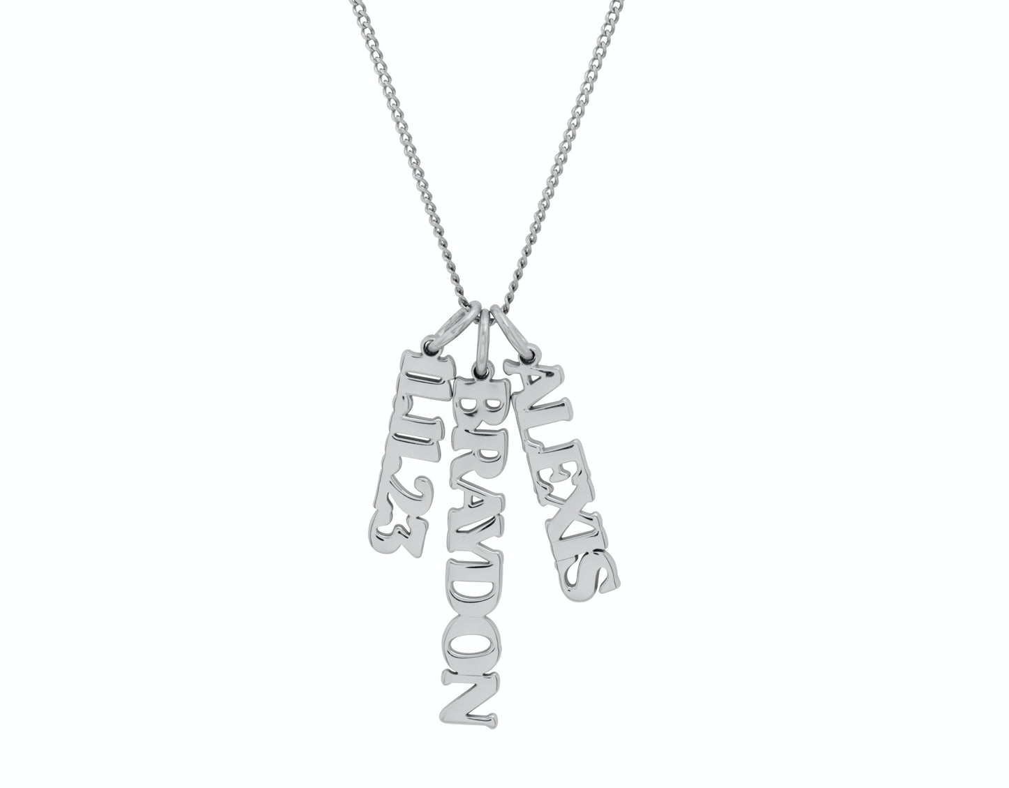 Three Name Plate Custom Necklace