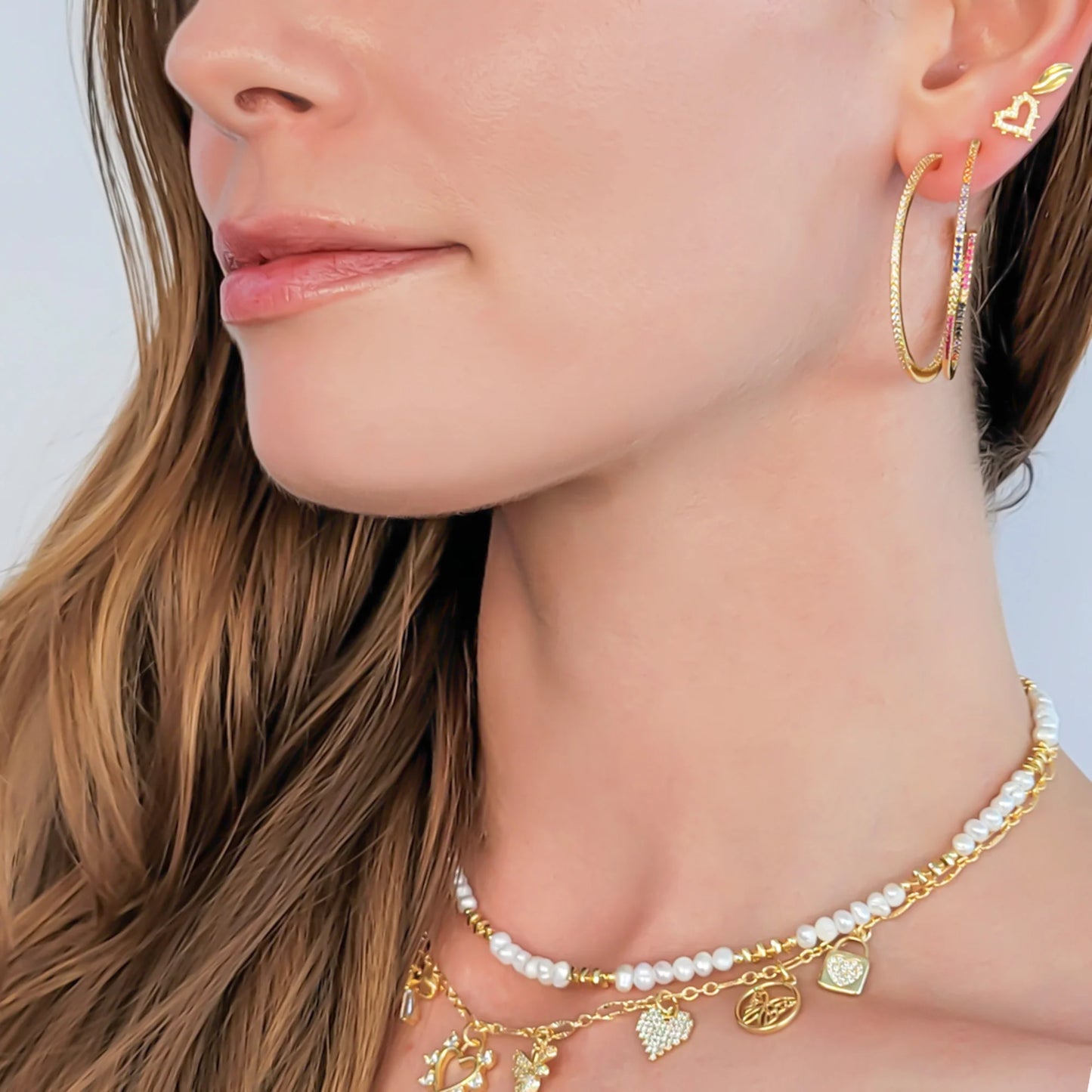 All Around CZ Hoops
