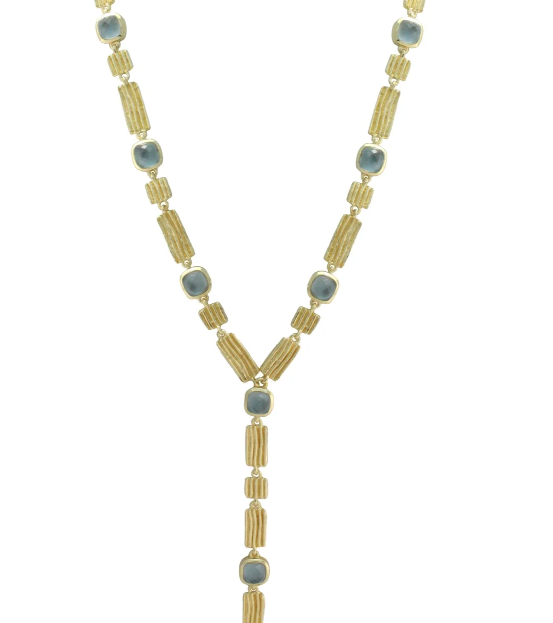 Cora Lariat Necklace Blue Saphire