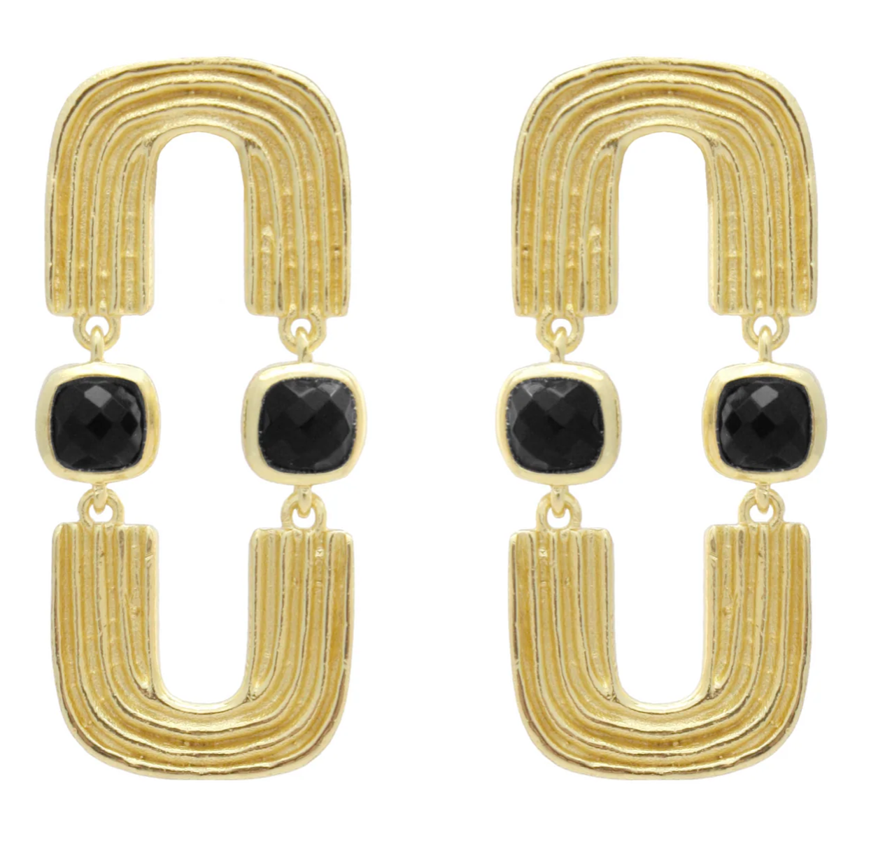 Murphy Stone Statement Earrings Black Onyx