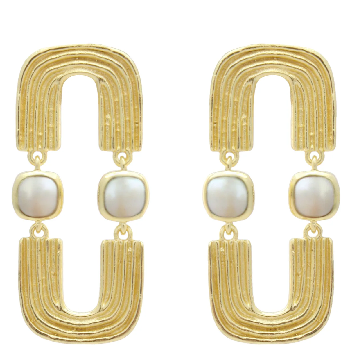 Murphy Stone Statement Earrings Pearl