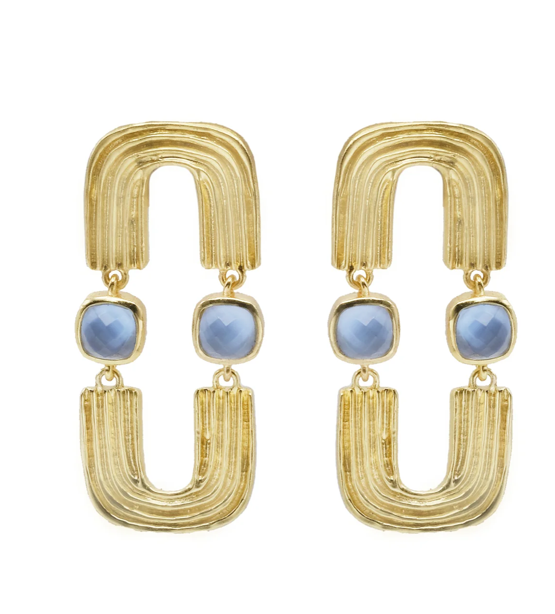 Murphy Stone Statement Earrings blue saphire