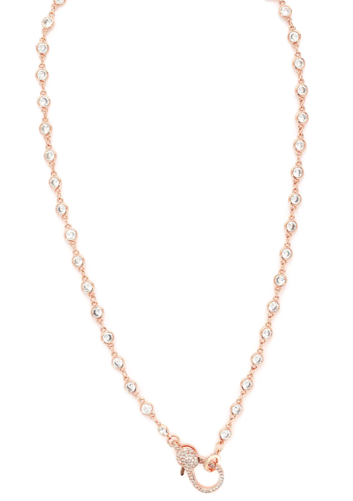 CZ Chain & Clasp Necklace