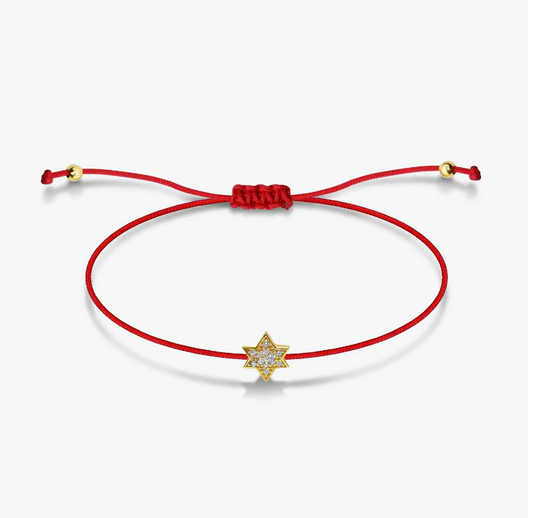 Red String Jewish Star or Evil Eye Bracelet
