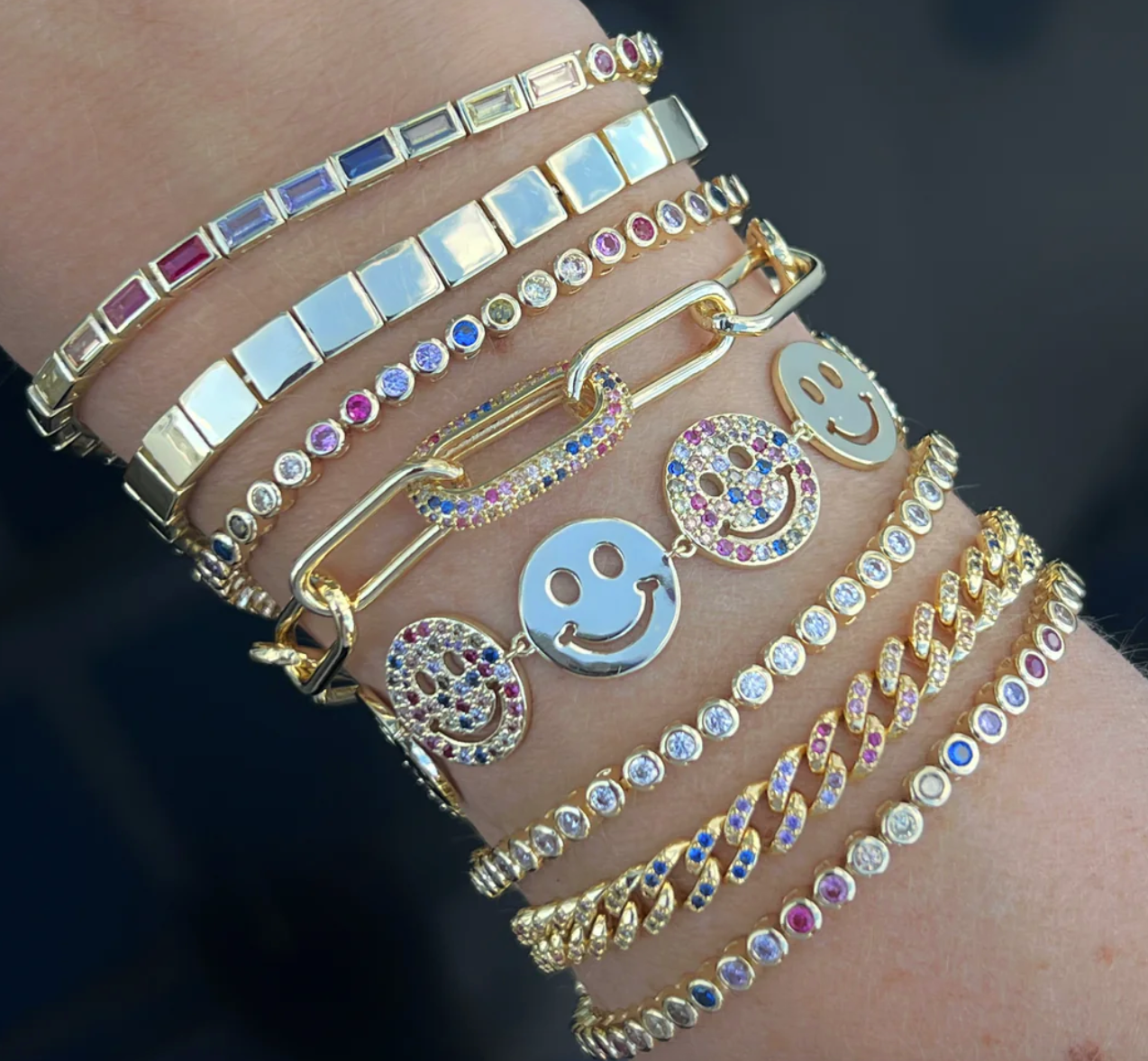 We Are Happy Rainbow Bracelet