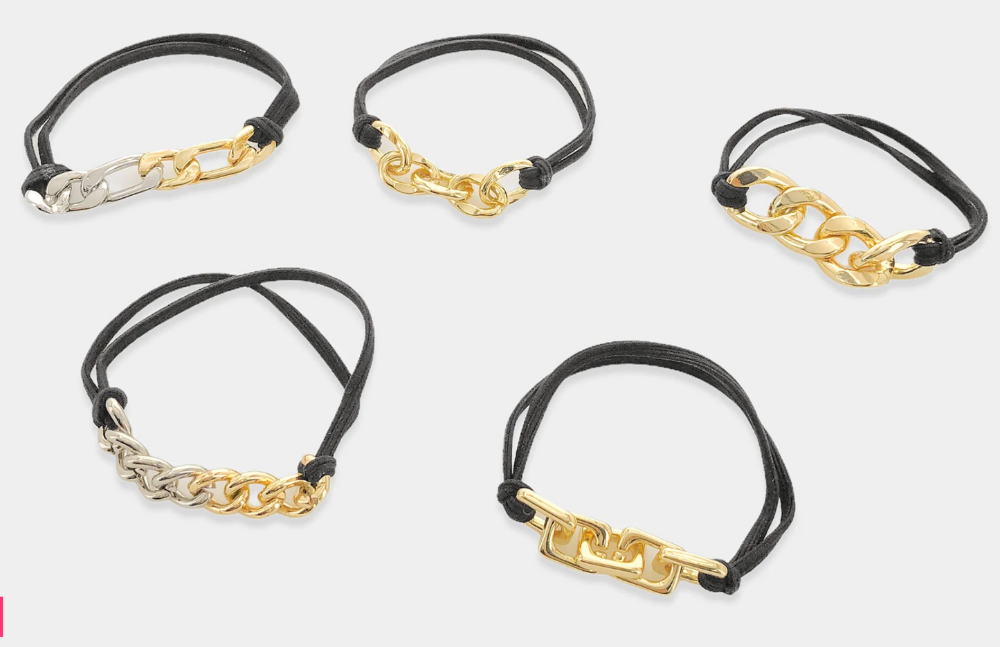 5pc Hair Tie - Bracelet Set