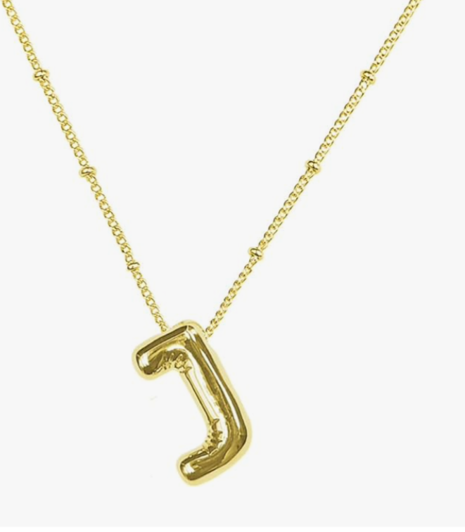 Balloon initial necklace