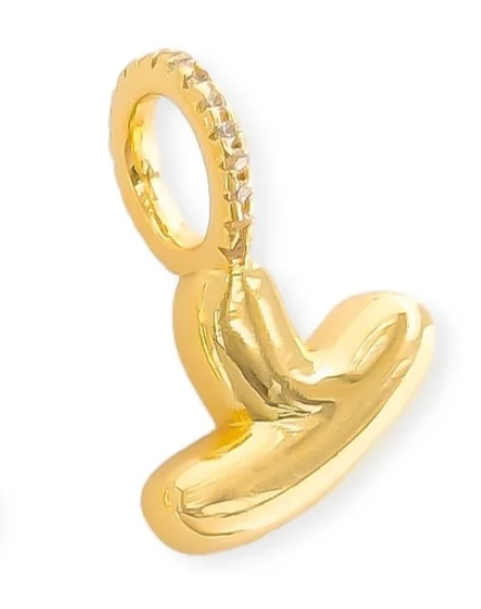 Bubble Initial Necklace on Beaded Chain