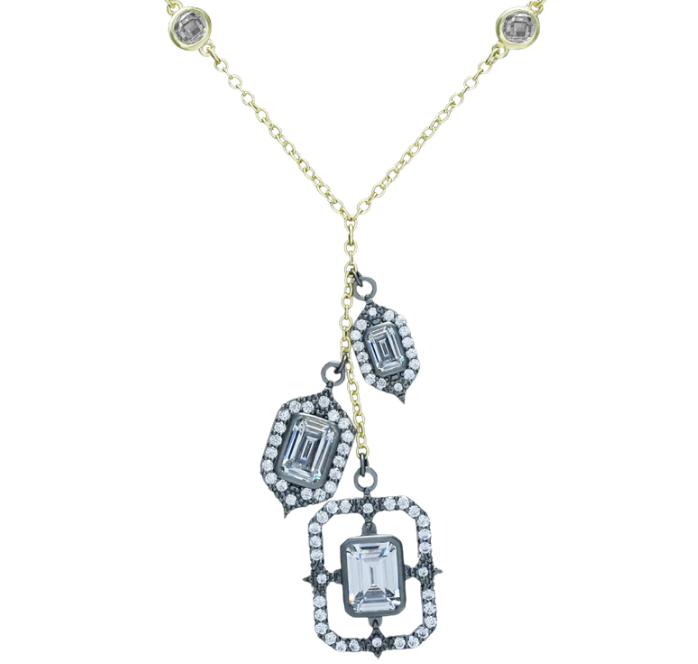 Vintage Triple Charm Necklace