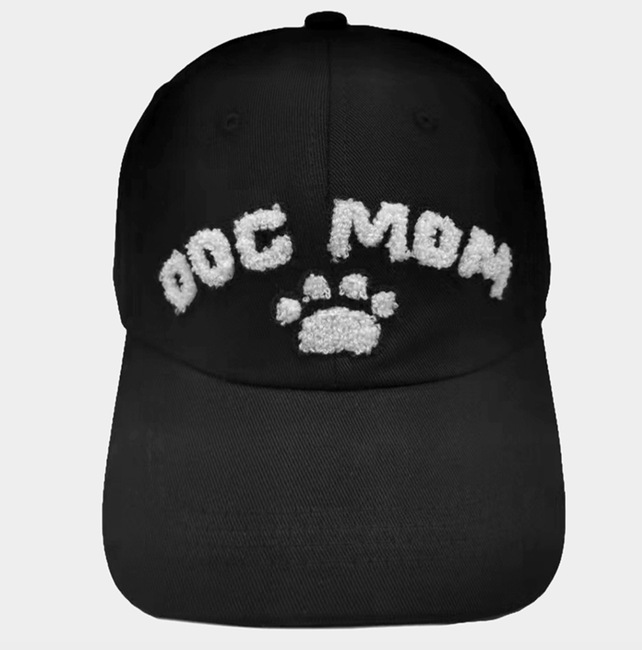 Dog Mom Message Paw Pointed Baseball Cap