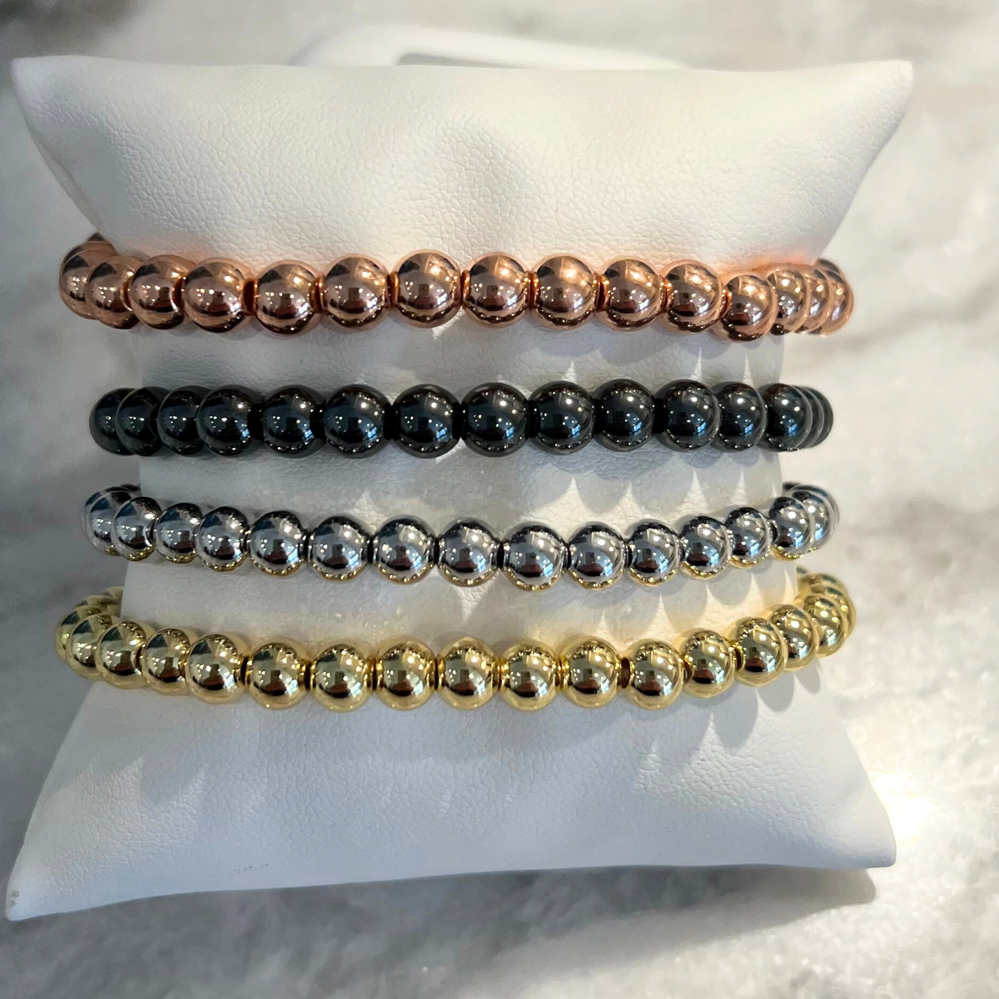 Beaded Stretch 6mm Bracelet