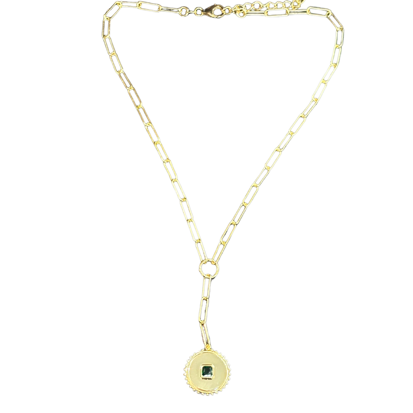 Disc Lariat Necklace