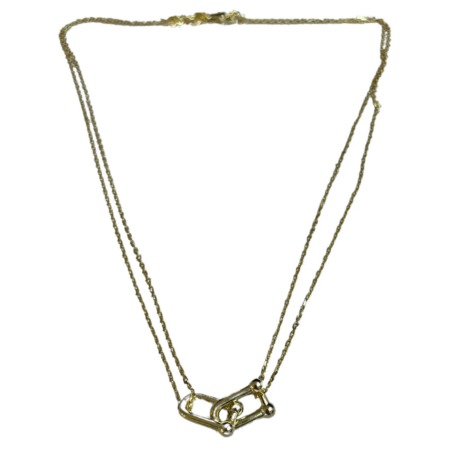 Designer Inspired Link Pendant Necklace