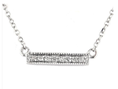 Mini Diamond Bar Necklace