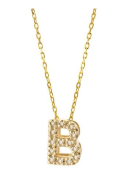 Diamond Initial Necklace