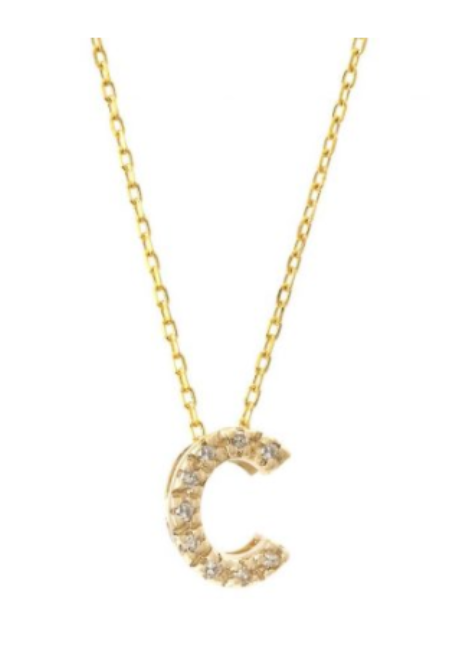 Diamond Initial Necklace