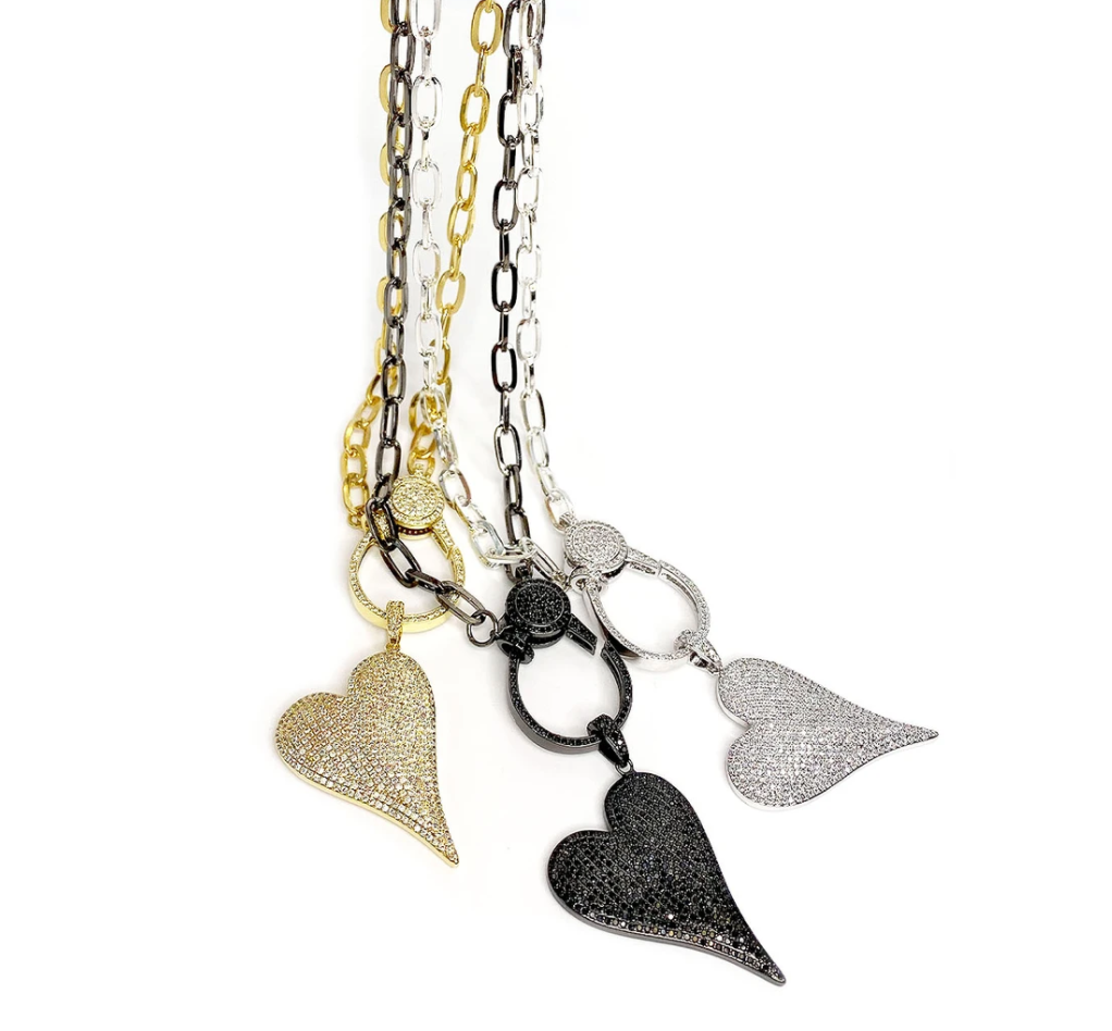 Paperclip Link Love, Lisa Heart Necklace