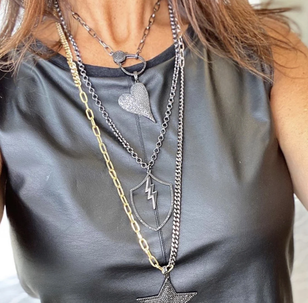 Paperclip Link Love, Lisa Heart Necklace