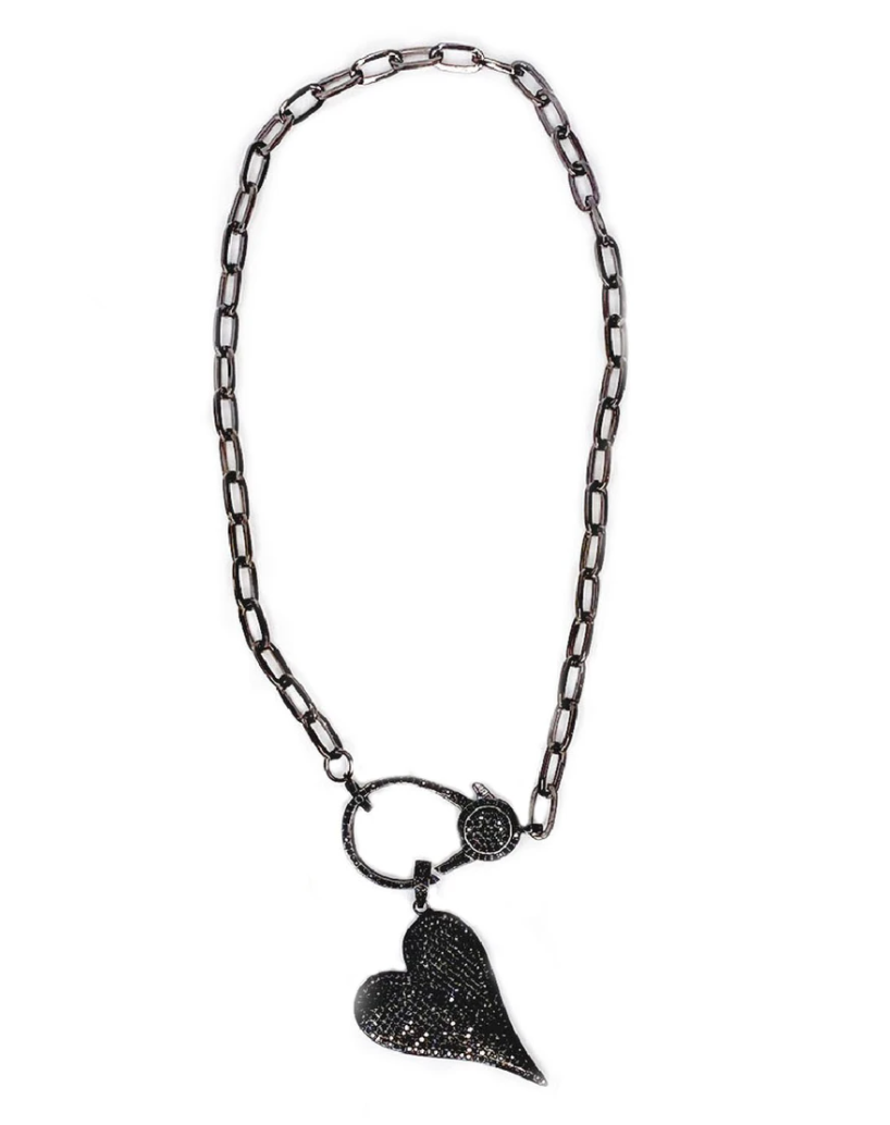 Paperclip Link Love, Lisa Heart Necklace