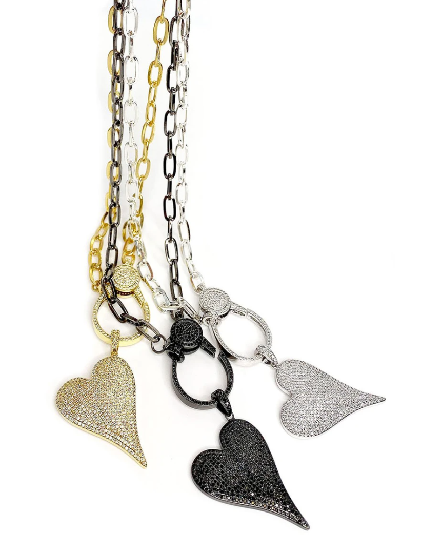 Paperclip Link Love, Lisa Heart Necklace