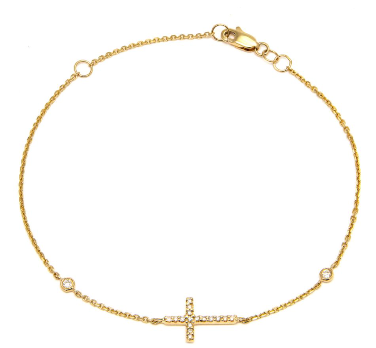 Diamond Cross Bracelet