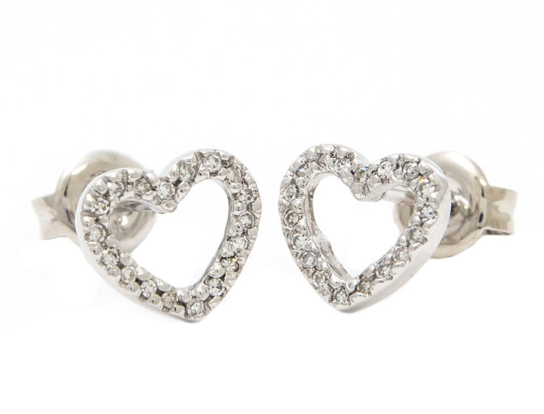 Diamond Heart Earrings
