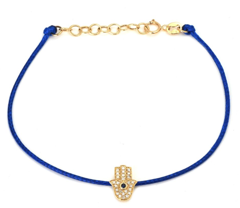 Diamond Hamsa Cord Bracelet