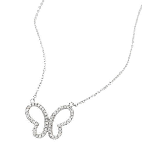 Open butterfly necklace cheap