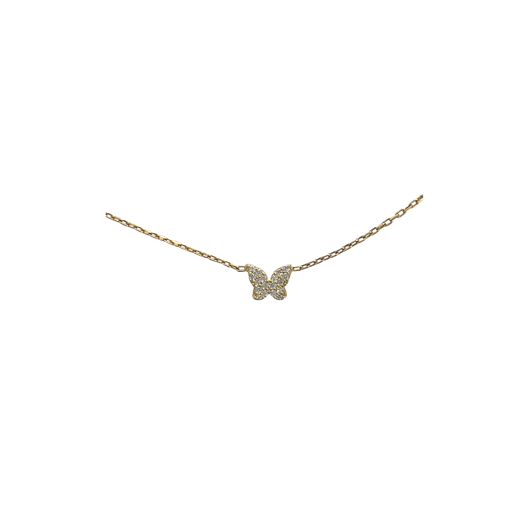 CZ Butterfly Anklet