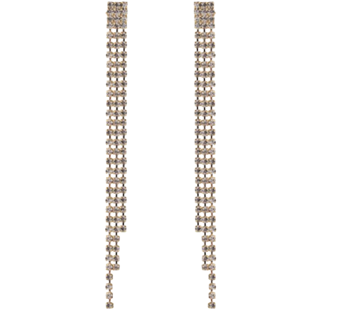 Long Dangling Crystal Earring