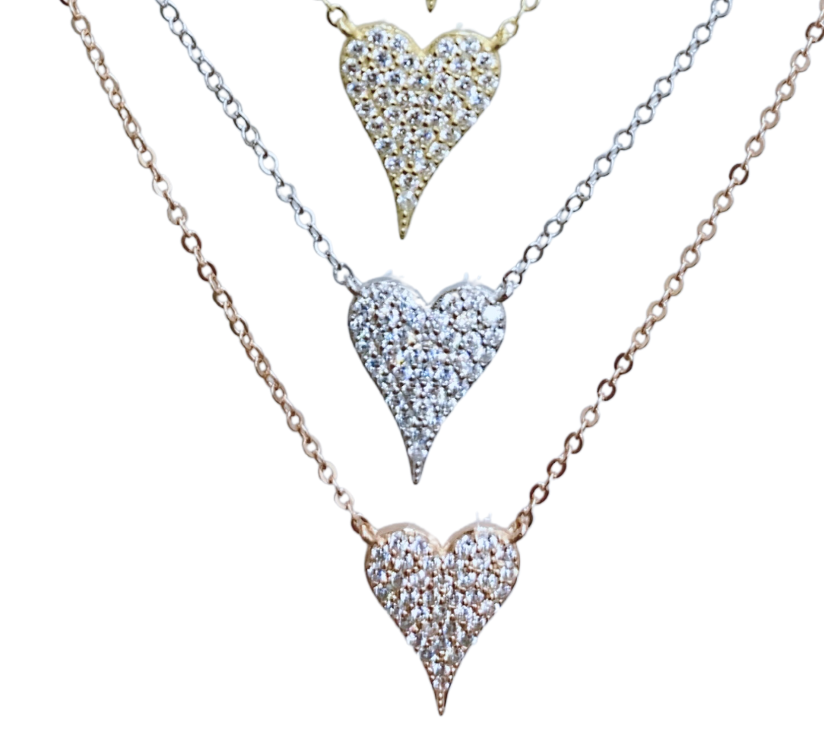 Pave Heart Necklace