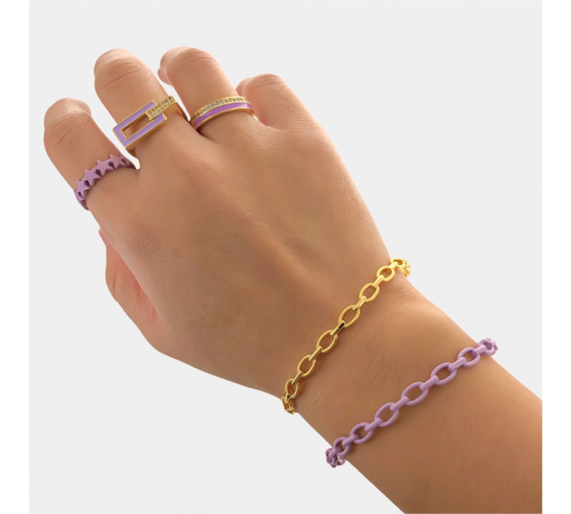 Gold Chain Link Cuff