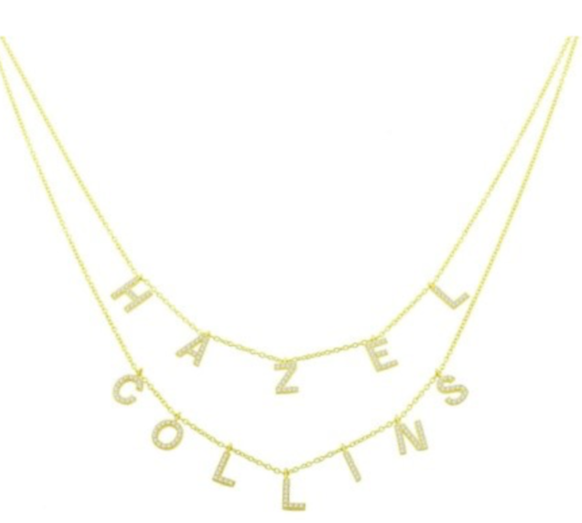 Double Name CZ Necklace