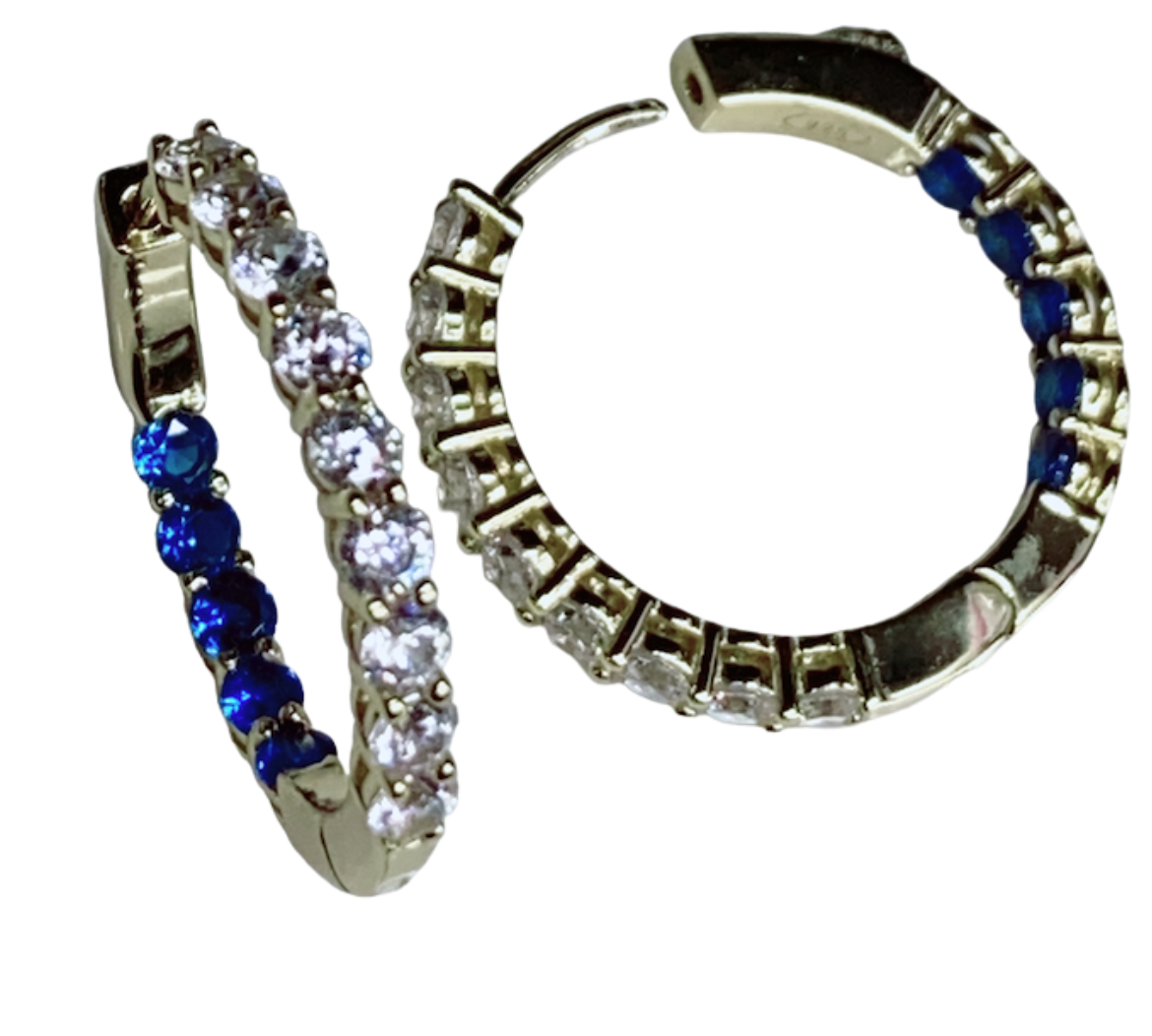 Inside Out CZ Hoops