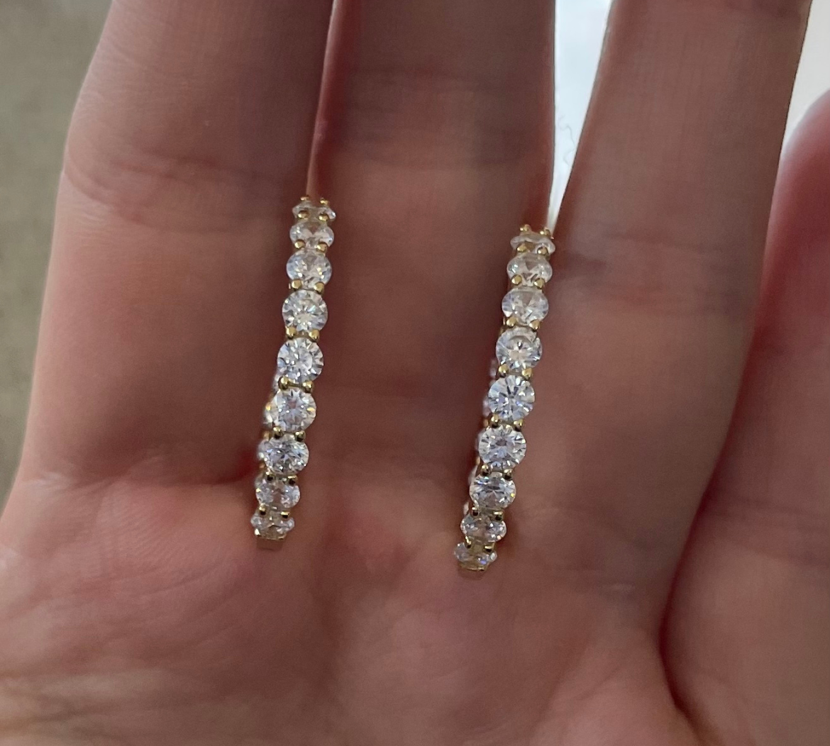 Inside Out CZ Hoops