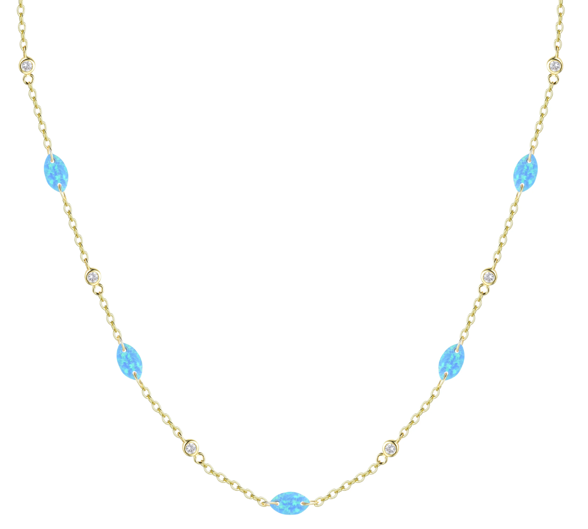 Drilled Opal Layering Necklace