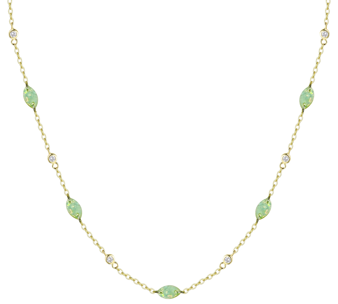Drilled Opal Layering Necklace