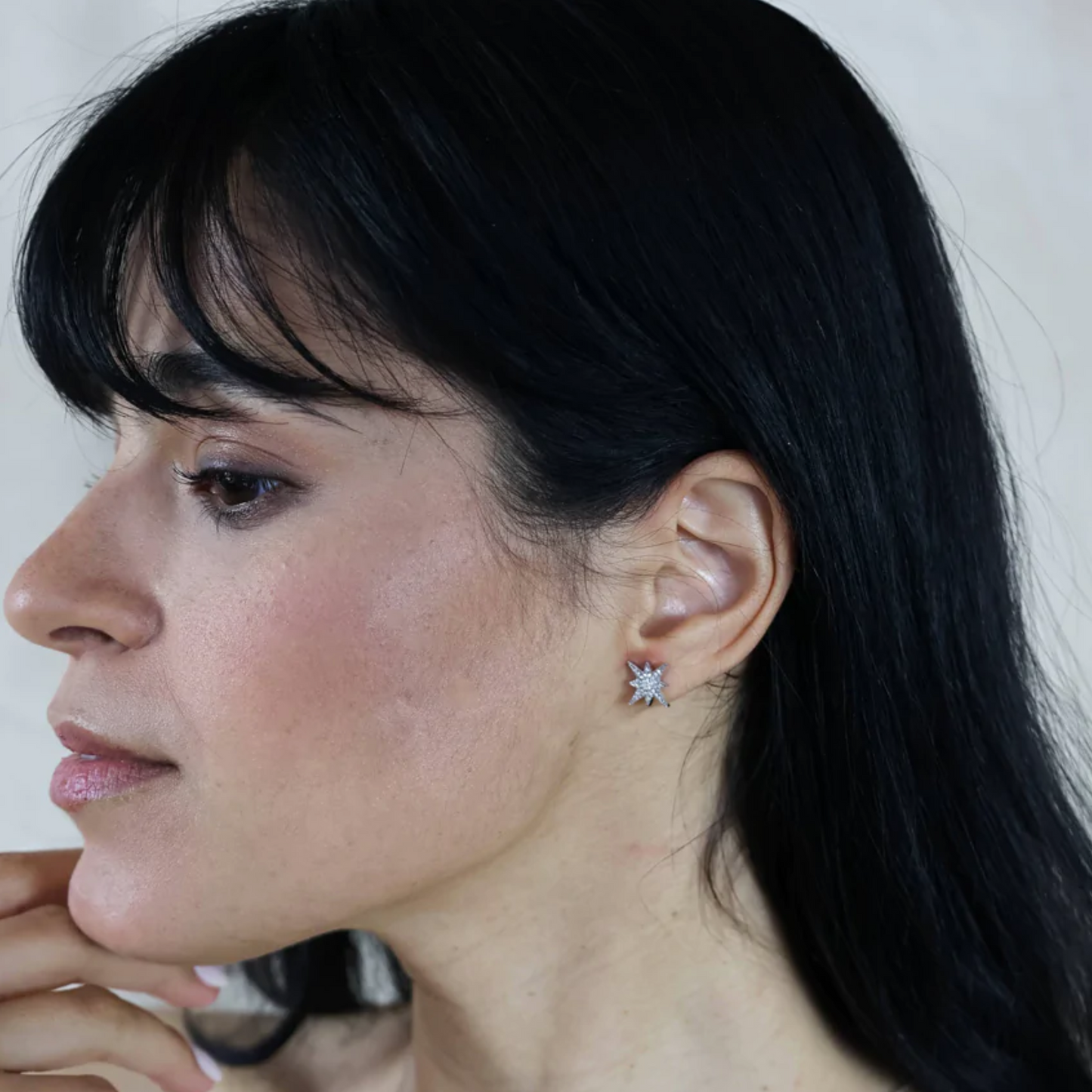 Silver Stargazer Stud Earrings