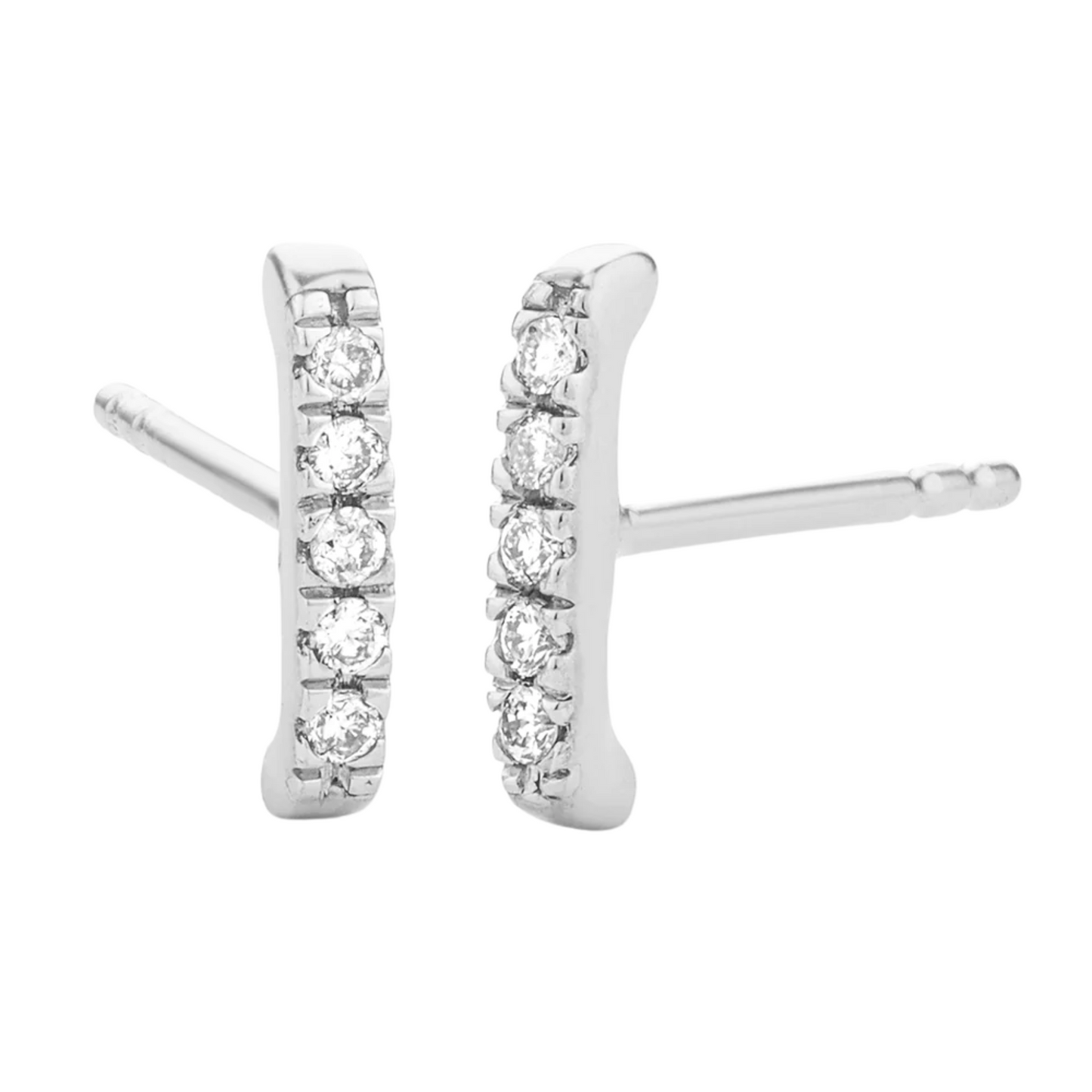 Silver Ama Stud Earrings