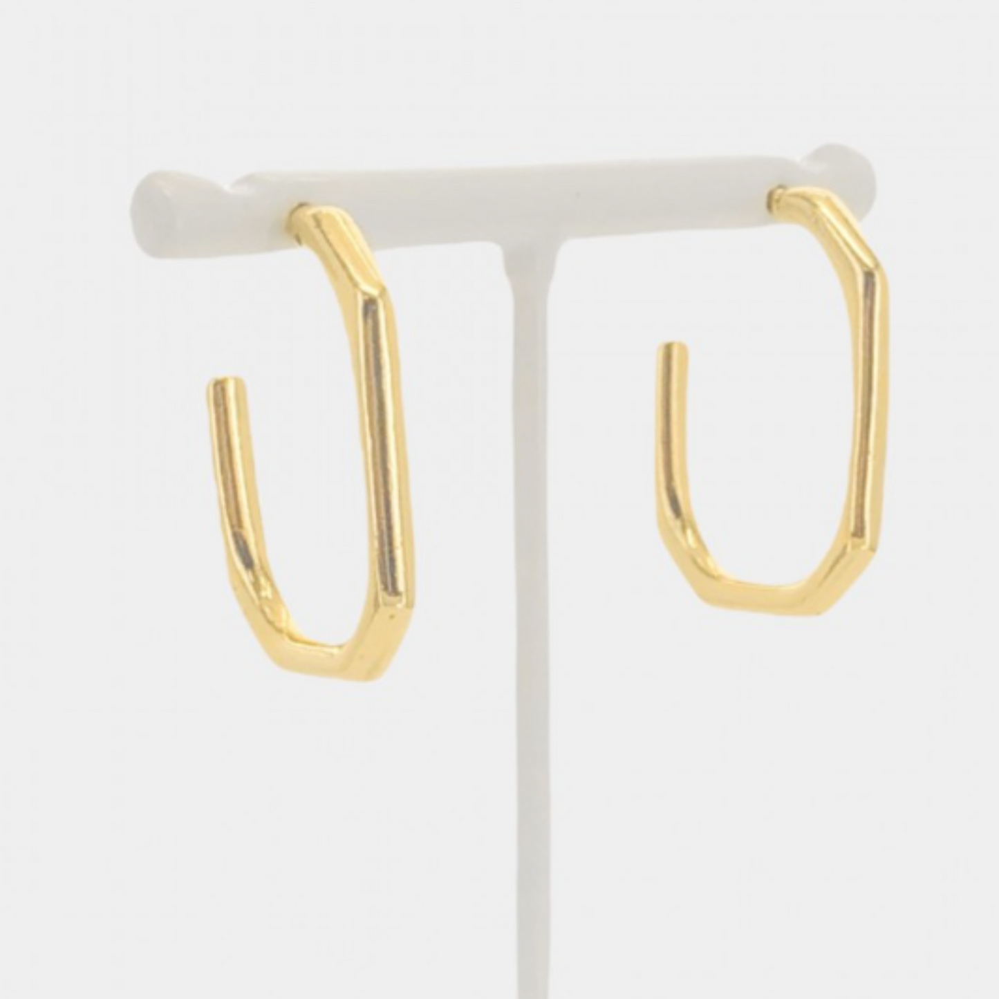 Gold Octagon Hoops