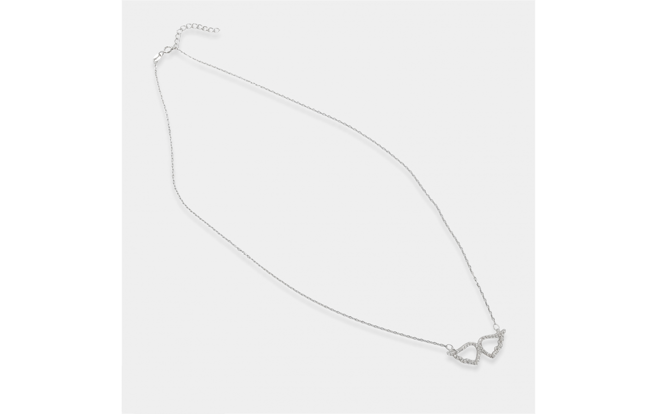 CZ Sterling Silver Wings Necklace