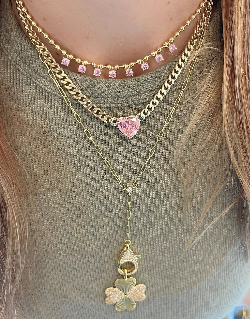 Layered Necklaces on neck
