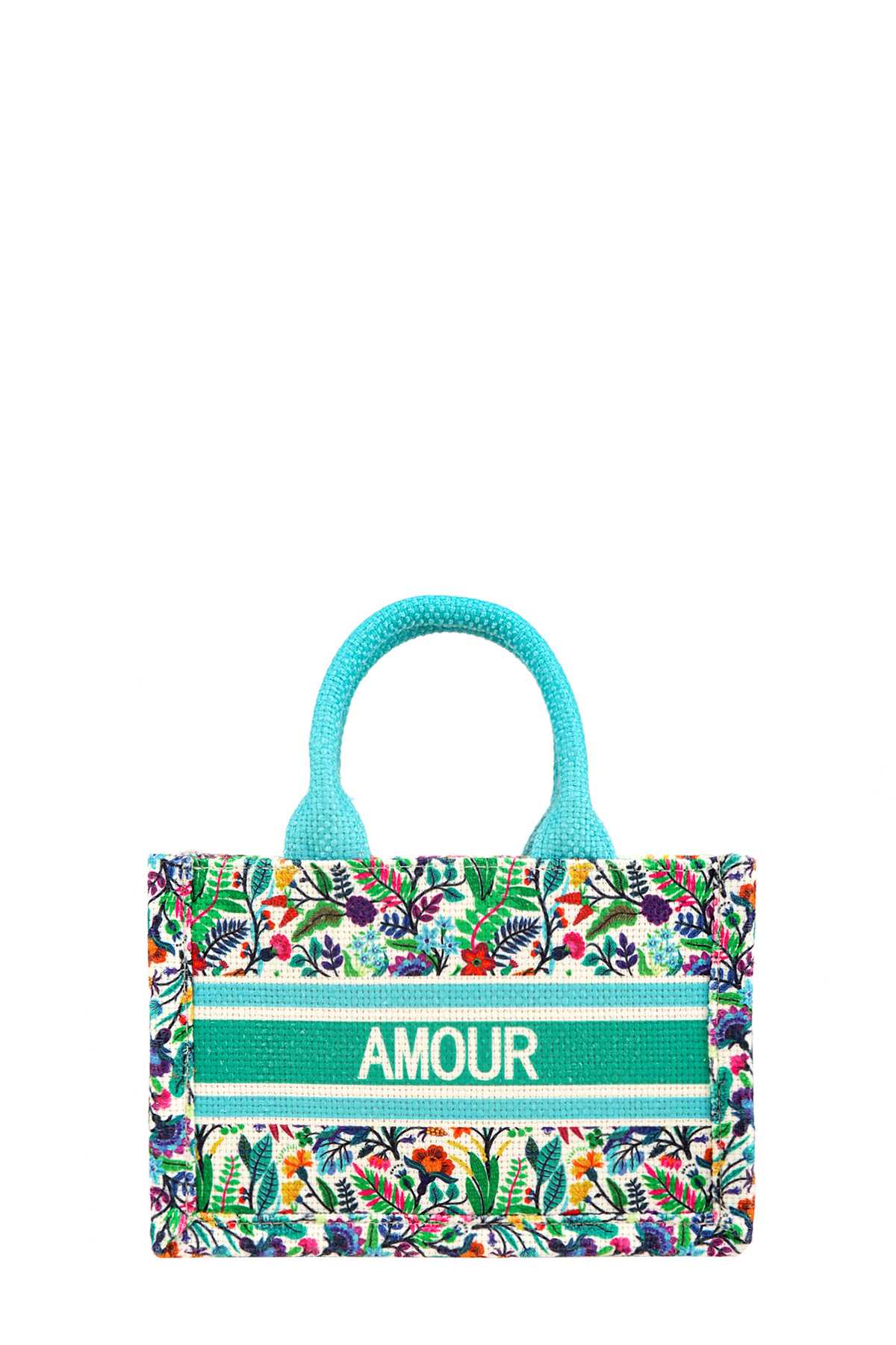 AMOUR FLOWER OBLIQUE BOOK SMALL TOTE BAG 2242