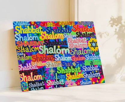 Shabbat Shalom  Judaica Cutting Board Charcuterie   