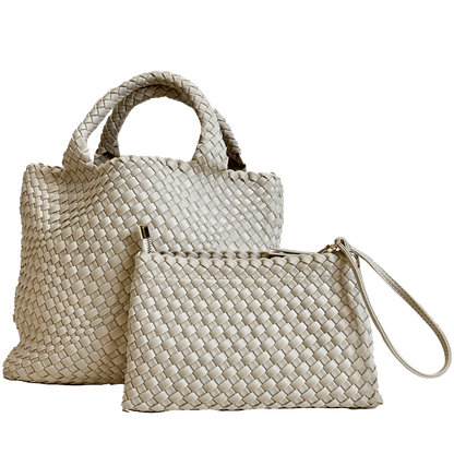 Lily Woven Neoprene Tote with Pouch